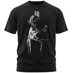 Jesus mit Dornenkrone Herren T-Shirt in Schwarz – christliches Glaubensshirt mit Kreuzmotiv aus Baumwolle