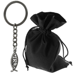 Jesus Fish Keyring Ichthys 8 cm – blessed – product view