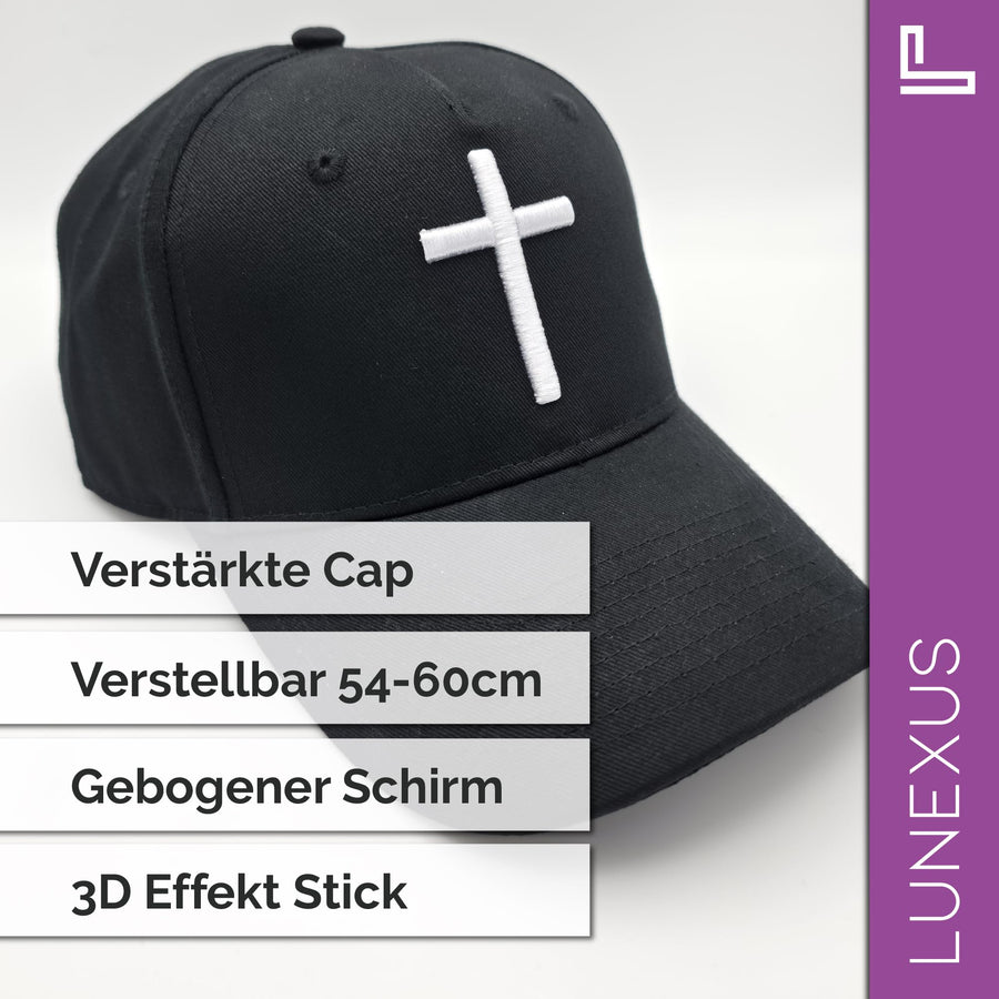 Cross Cap with 3D Embroidery – Adjustable Snapback – view 2