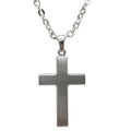 Kreuzkette aus 925 Sterling Silber matt gebürstet schlichtes Design