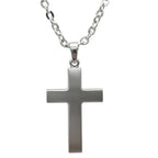 Kreuzkette aus 925 Sterling Silber matt gebürstet schlichtes Design