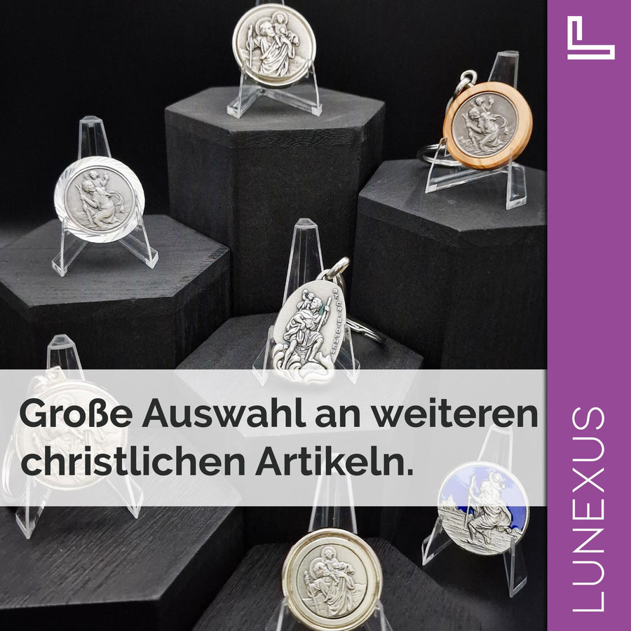 Collana mariana Madonna con Bambino 2,2 cm, incisione «Gott schütze dich» – vista 7
