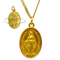 Marienkette mit Wundertätiger Medaille goldfarben Anhänger religiöser Schmuck
