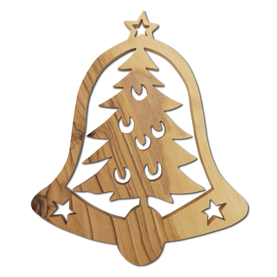 Olive wood pendant bell from Bethlehem – blessed in our warehouse – product view