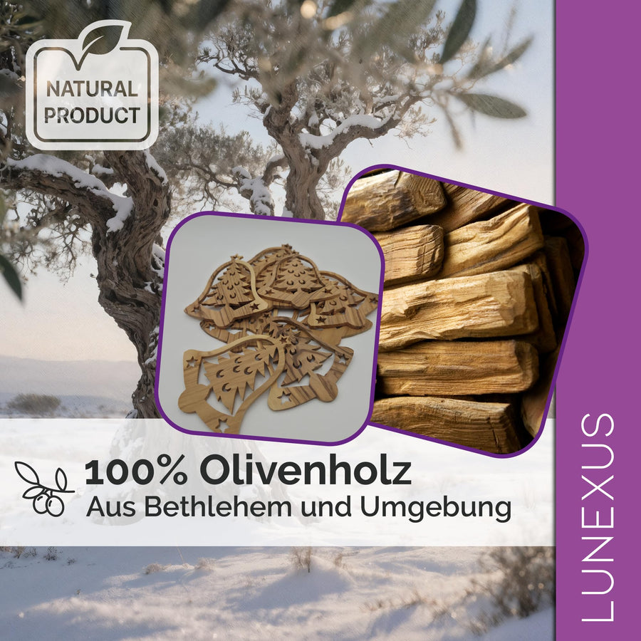 Olive wood pendant bell from Bethlehem – blessed in our warehouse – view 7