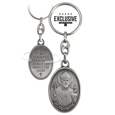 Hl. Valentin Schlüsselanhänger 9 cm – gesegnet & Made in Germany