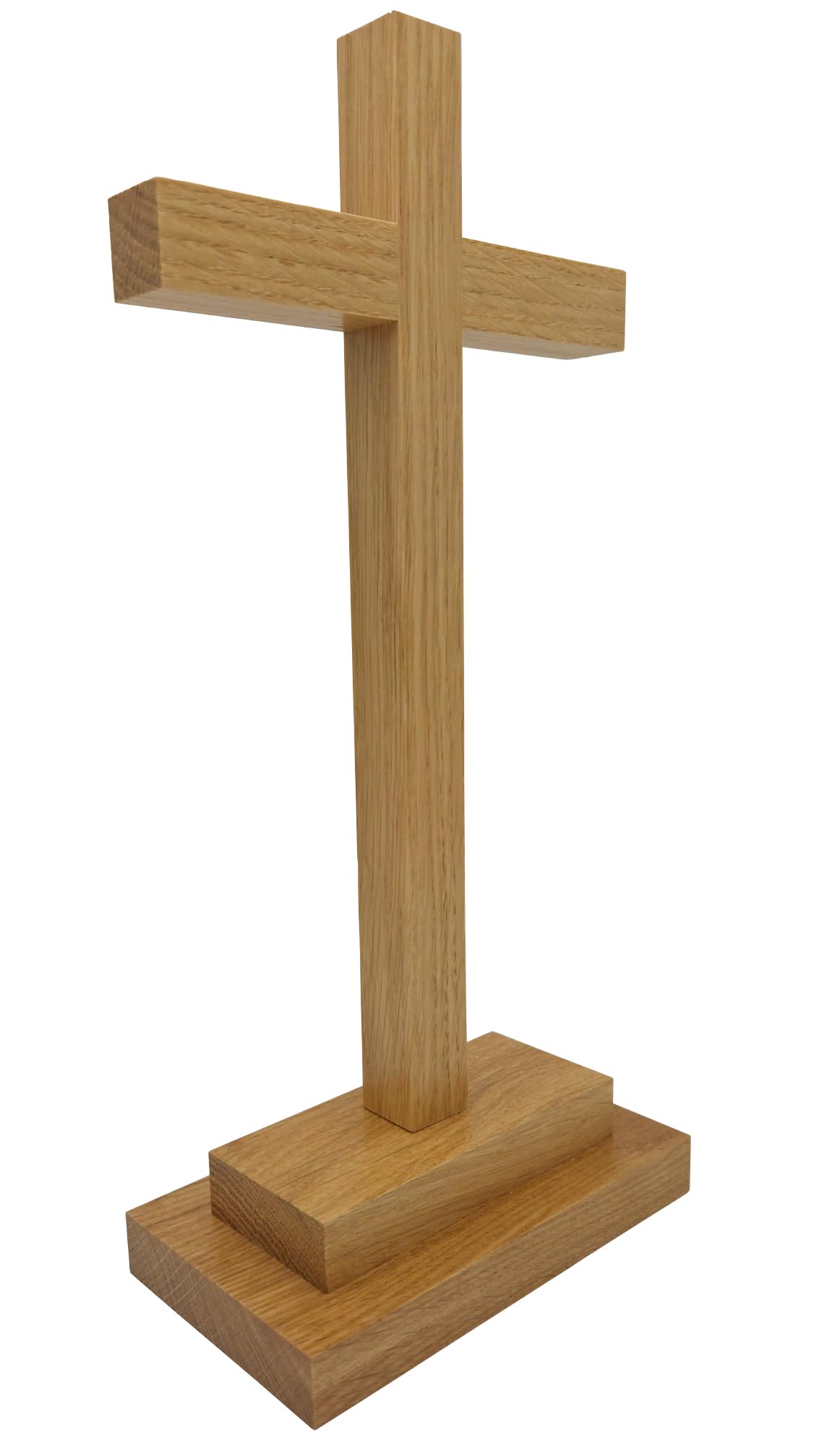Croce da tavolo 28,5 cm in legno di faggio con base – vista del prodotto