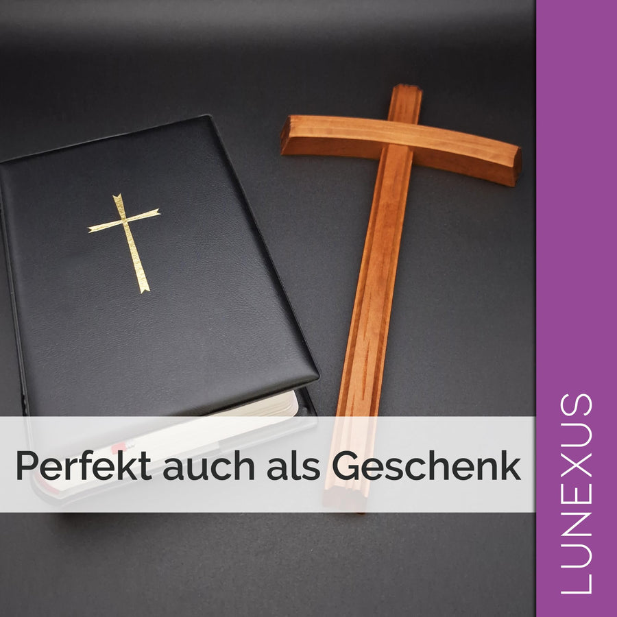 Lime wood wall cross 28 cm – Dark – view 6