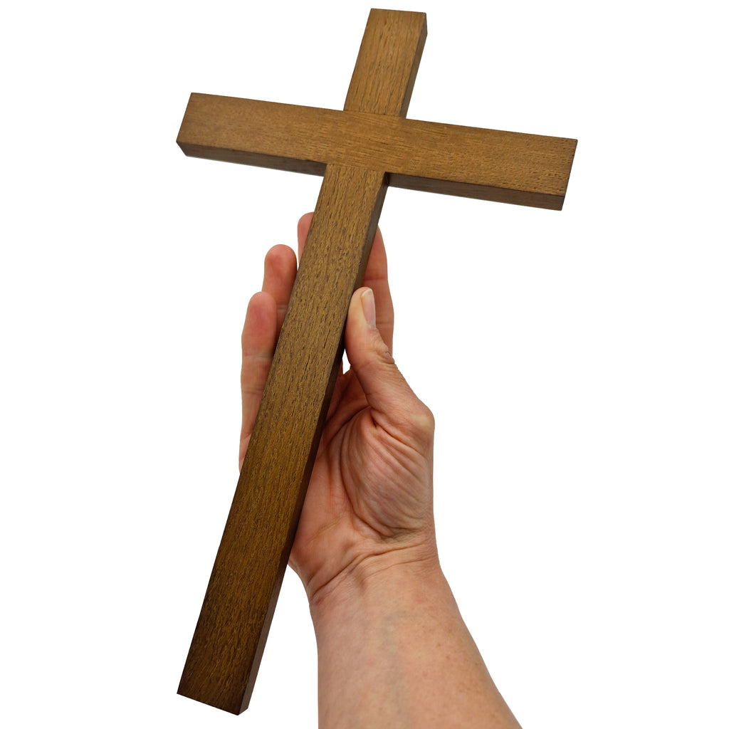 Wandkreuz aus Buchenholz handgefertigt gesegnet mit Zertifikat