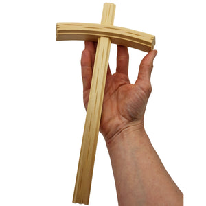 Wandkreuz aus Lindenholz 28cm - Hell