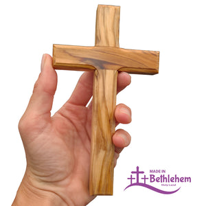 Wandkreuz Olivenholz 16x9 cm handgefertigt in Bethlehem