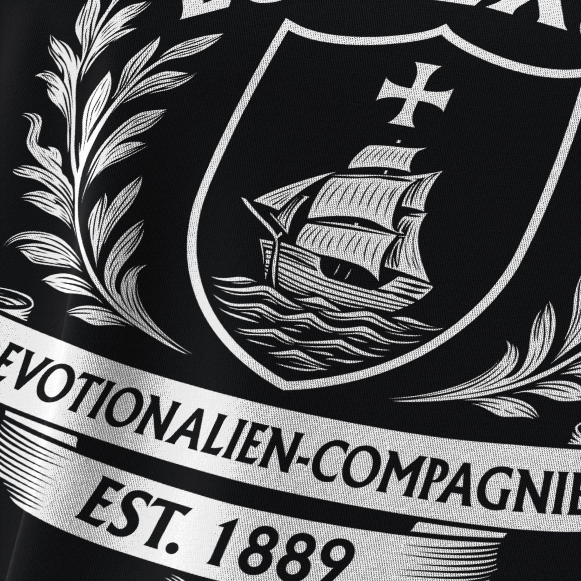 Detailaufnahme des DTF-Drucks beim Lunexus Wappen Damen T-Shirt – nachhaltige Produktion in Deutschland