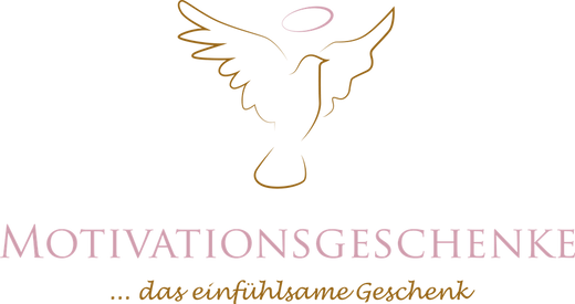 Altes Logo von Motivationsgeschenke: Taube mit Heiligenschein